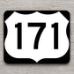 United States U.S. Route 171 road sign sticker, road trip sticker, highway sign, room decor, travel sticker