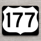 United States U.S. Route 177 road sign sticker, road trip sticker, highway sign, room decor, travel sticker