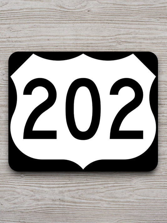 United States U.S. Route 202 road sign sticker, road trip sticker, highway sign, room decor, travel sticker