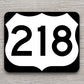 United States U.S. Route 218 road sign sticker, road trip sticker, highway sign, room decor, travel sticker