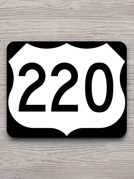 United States U.S. Route 220 road sign sticker, road trip sticker, highway sign, room decor, travel sticker