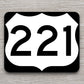 United States U.S. Route 221 road sign sticker, road trip sticker, highway sign, room decor, travel sticker