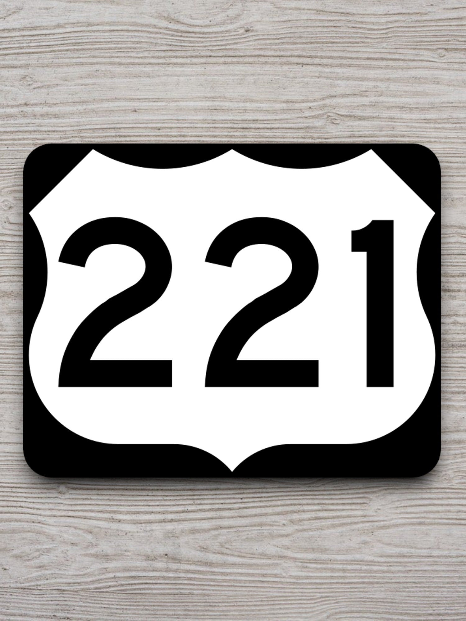 United States U.S. Route 221 road sign sticker, road trip sticker, highway sign, room decor, travel sticker