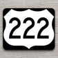 United States U.S. Route 222 road sign sticker, road trip sticker, highway sign, room decor, travel sticker