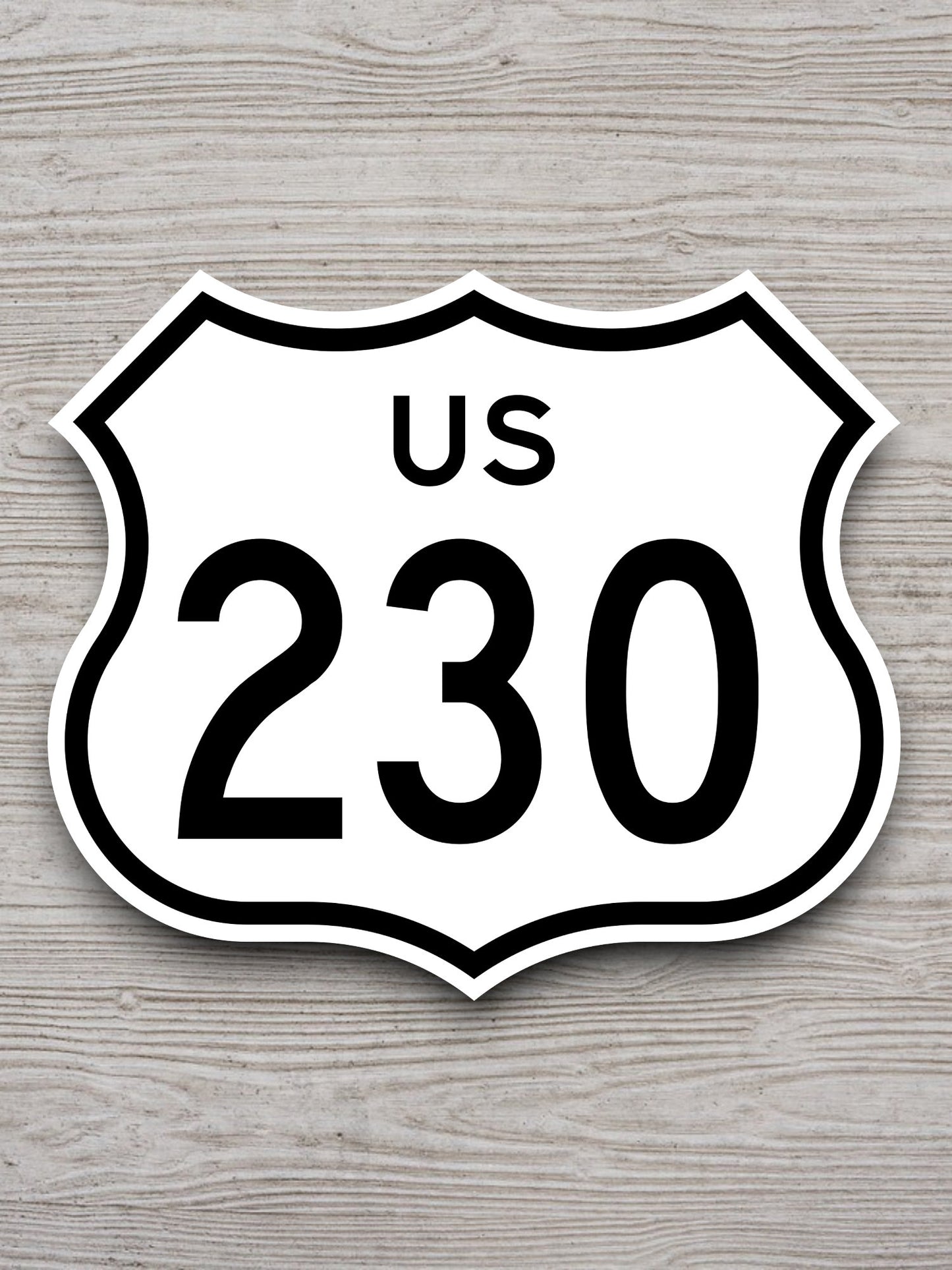 United States U.S. Route 230 road sign sticker, road trip sticker, highway sign, room decor, travel sticker