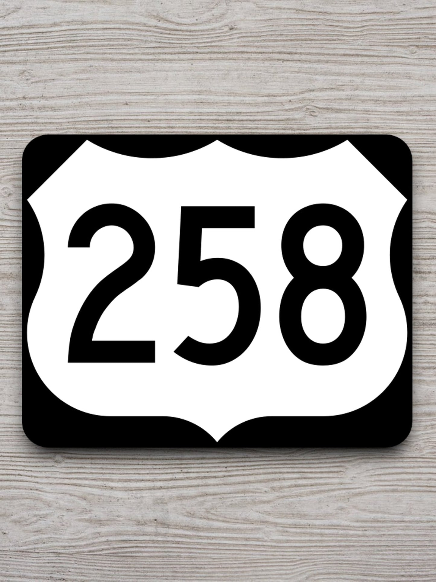 United States U.S. Route 258 road sign sticker, road trip sticker, highway sign, room decor, travel sticker