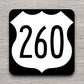 United States U.S. Route 260 road sign sticker, road trip sticker, highway sign, room decor, travel sticker