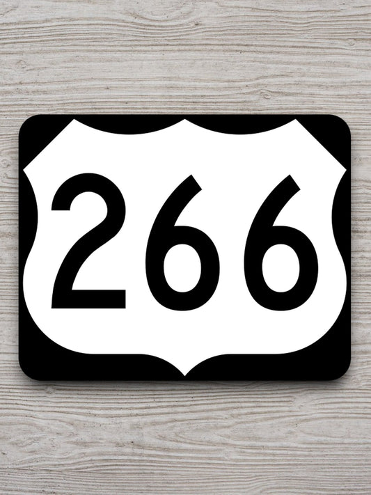 United States U.S. Route 266 road sign sticker, road trip sticker, highway sign, room decor, travel sticker