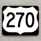 United States U.S. Route 270 road sign sticker, road trip sticker, highway sign, room decor, travel sticker