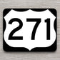 United States U.S. Route 271 road sign sticker, road trip sticker, highway sign, room decor, travel sticker