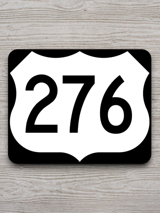 United States U.S. Route 276 road sign sticker, road trip sticker, highway sign, room decor, travel sticker