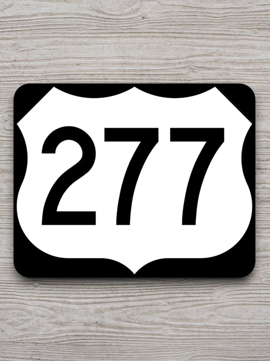 United States U.S. Route 277 road sign sticker, road trip sticker, highway sign, room decor, travel sticker