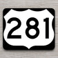 United States U.S. Route 281 road sign sticker, road trip sticker, highway sign, room decor, travel sticker