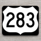 United States U.S. Route 283 road sign sticker, road trip sticker, highway sign, room decor, travel sticker