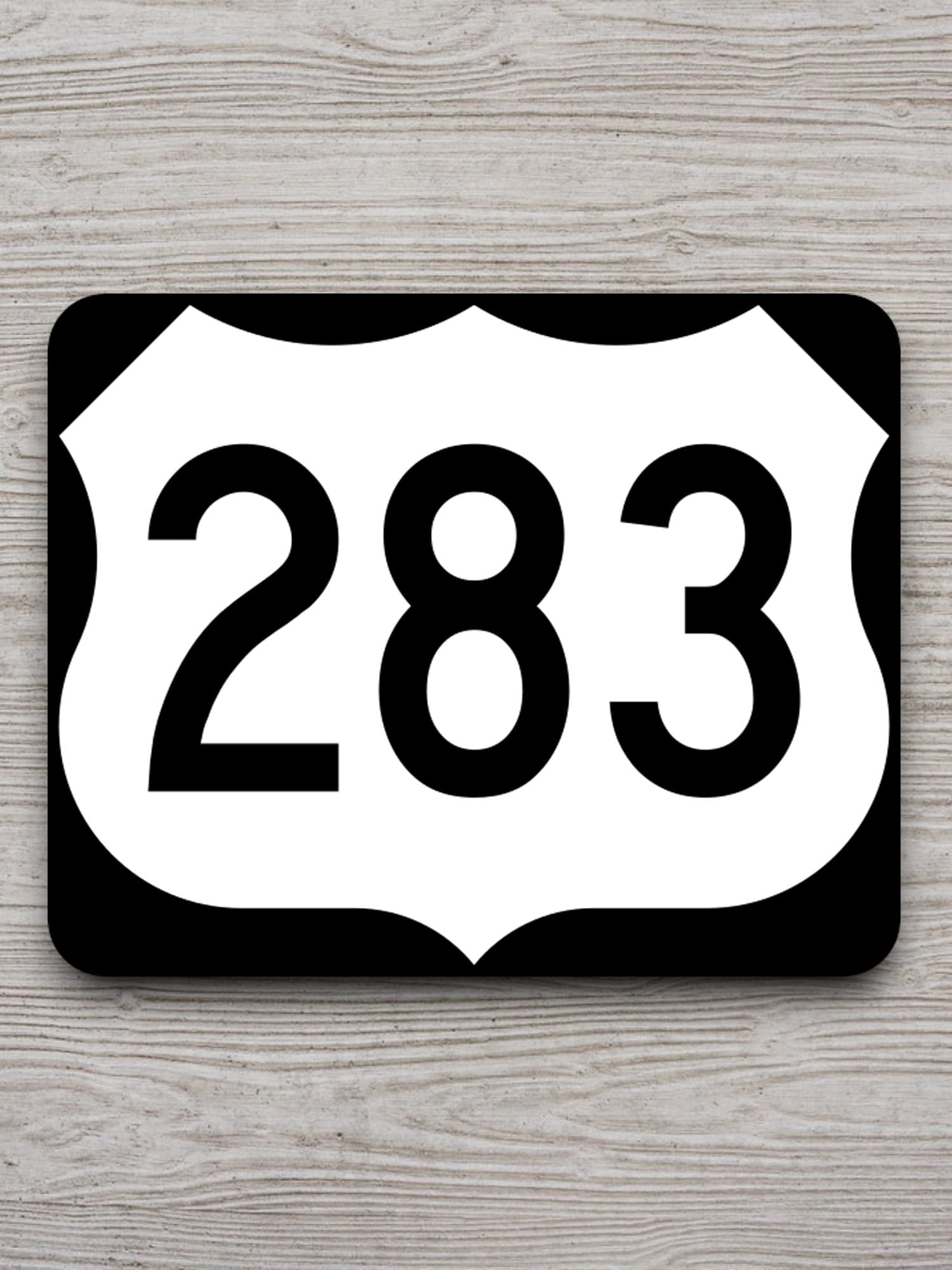 United States U.S. Route 283 road sign sticker, road trip sticker, highway sign, room decor, travel sticker