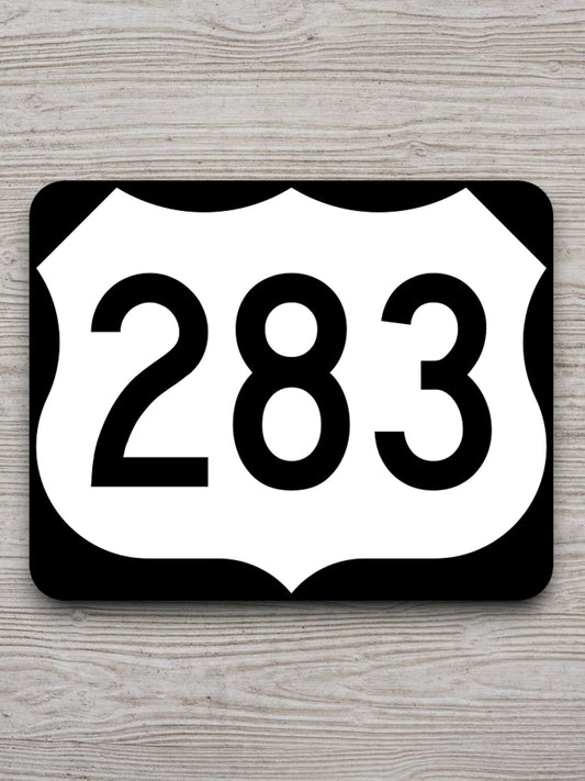 United States U.S. Route 283 road sign sticker, road trip sticker, highway sign, room decor, travel sticker