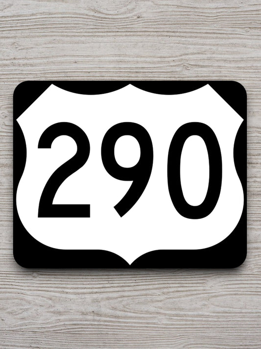 United States U.S. Route 290 road sign sticker, road trip sticker, highway sign, room decor, travel sticker