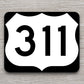 United States U.S. Route 311 road sign sticker, road trip sticker, highway sign, room decor, travel sticker