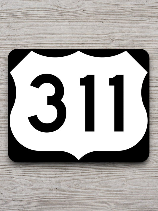 United States U.S. Route 311 road sign sticker, road trip sticker, highway sign, room decor, travel sticker