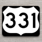 United States U.S. Route 331 road sign sticker, road trip sticker, highway sign, room decor, travel sticker