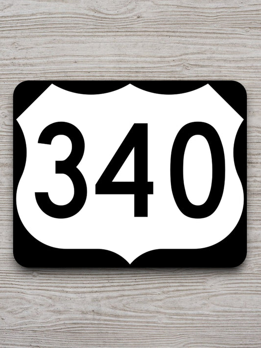 United States U.S. Route 340 road sign sticker, road trip sticker, highway sign, room decor, travel sticker