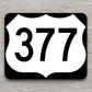 United States U.S. Route 377 road sign sticker, road trip sticker, highway sign, room decor, travel sticker