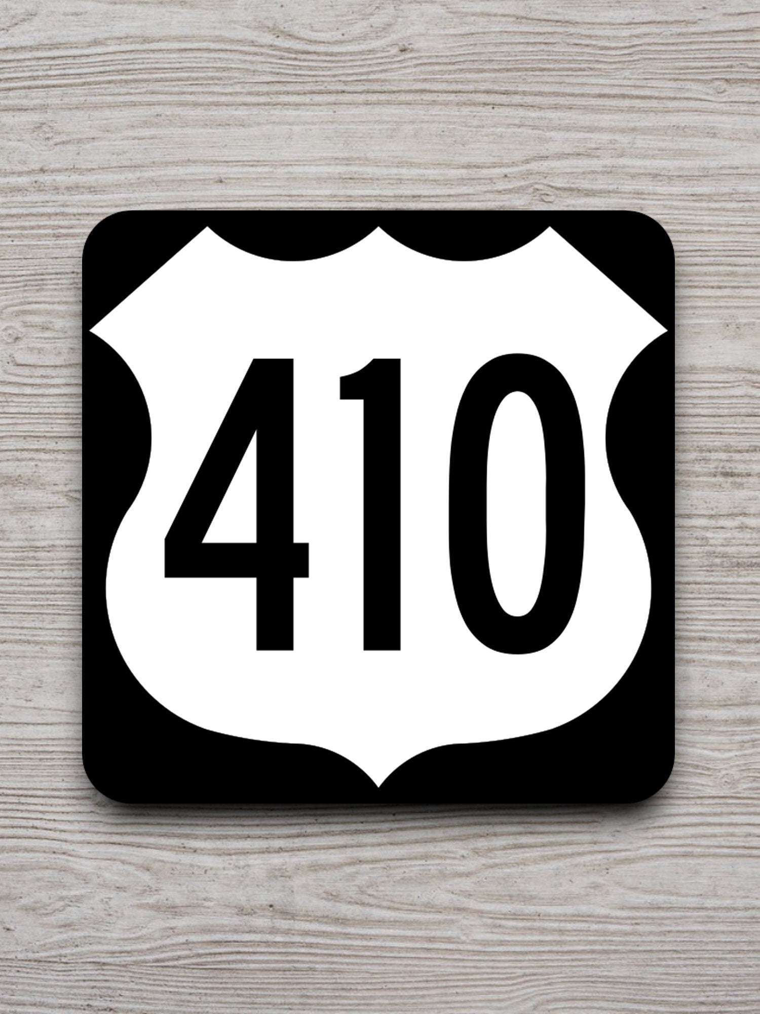 United States U.S. Route 410 road sign sticker, road trip sticker, highway sign, room decor, travel sticker