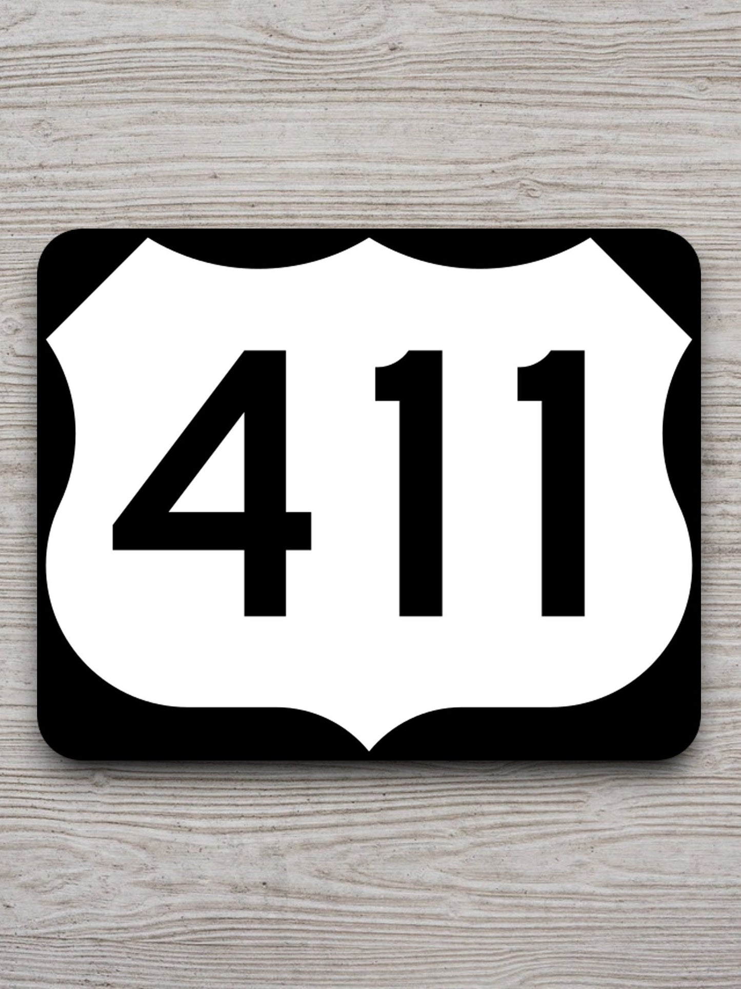 United States U.S. Route 411 road sign sticker, road trip sticker, highway sign, room decor, travel sticker