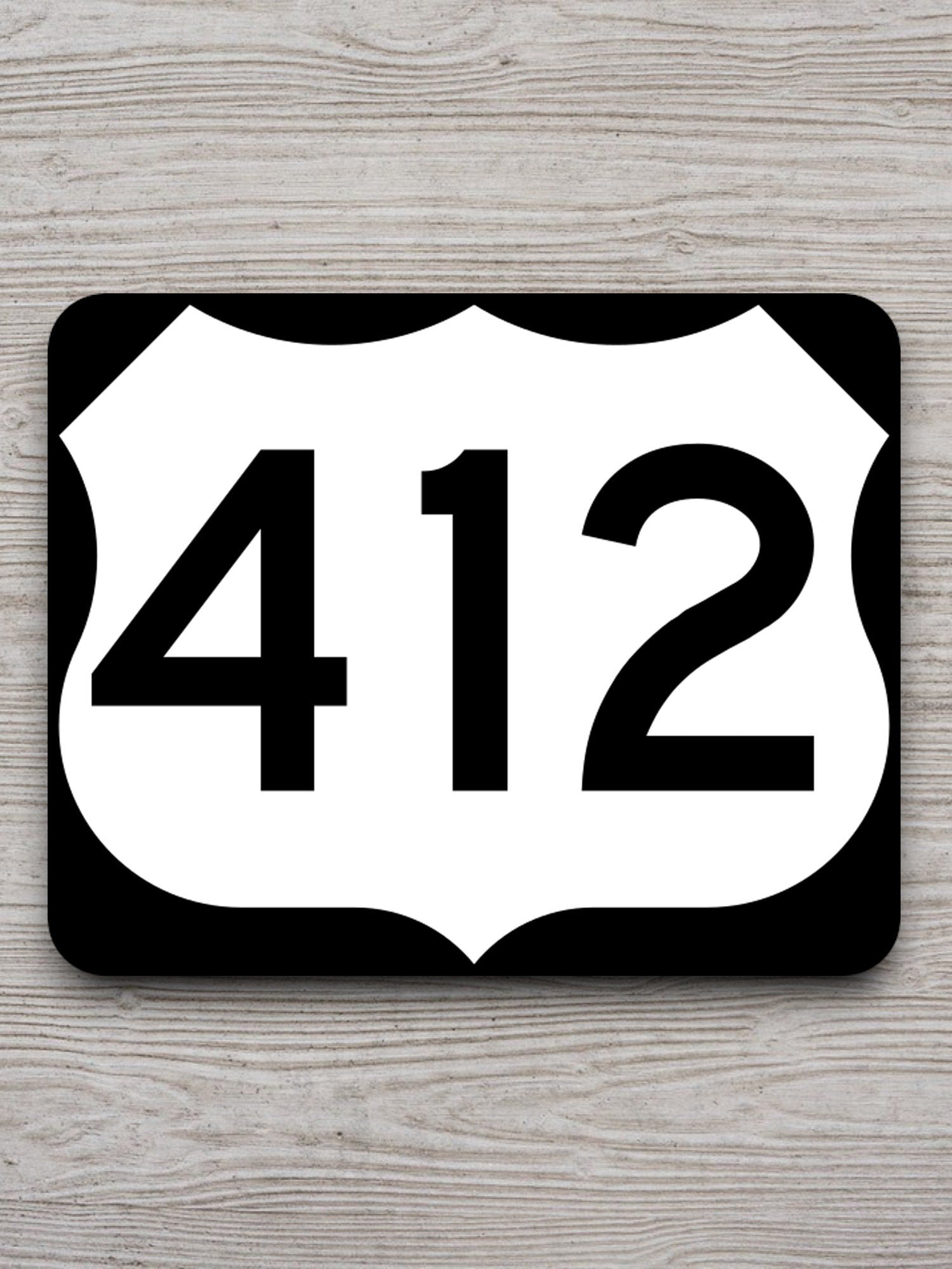 United States U.S. Route 412 road sign sticker, road trip sticker, highway sign, room decor, travel sticker