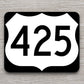 United States U.S. Route 425 road sign sticker, road trip sticker, highway sign, room decor, travel sticker