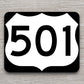 United States U.S. Route 501 road sign sticker, road trip sticker, highway sign, room decor, travel sticker