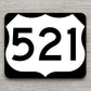 United States U.S. Route 521 road sign sticker, road trip sticker, highway sign, room decor, travel sticker