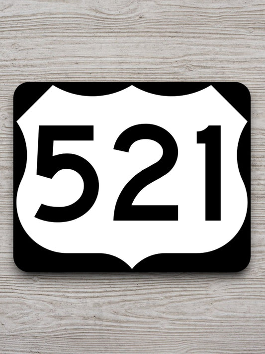 United States U.S. Route 521 road sign sticker, road trip sticker, highway sign, room decor, travel sticker