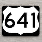 United States U.S. Route 641 road sign sticker, road trip sticker, highway sign, room decor, travel sticker