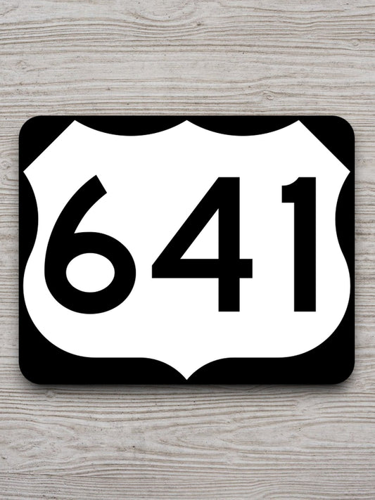 United States U.S. Route 641 road sign sticker, road trip sticker, highway sign, room decor, travel sticker