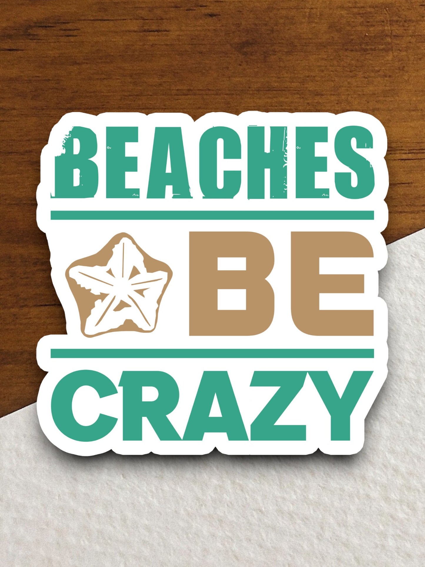 Crazy Beaches Sticker, vacation sticker, travel sticker, room decor, water bottle sticker, laptop sticker