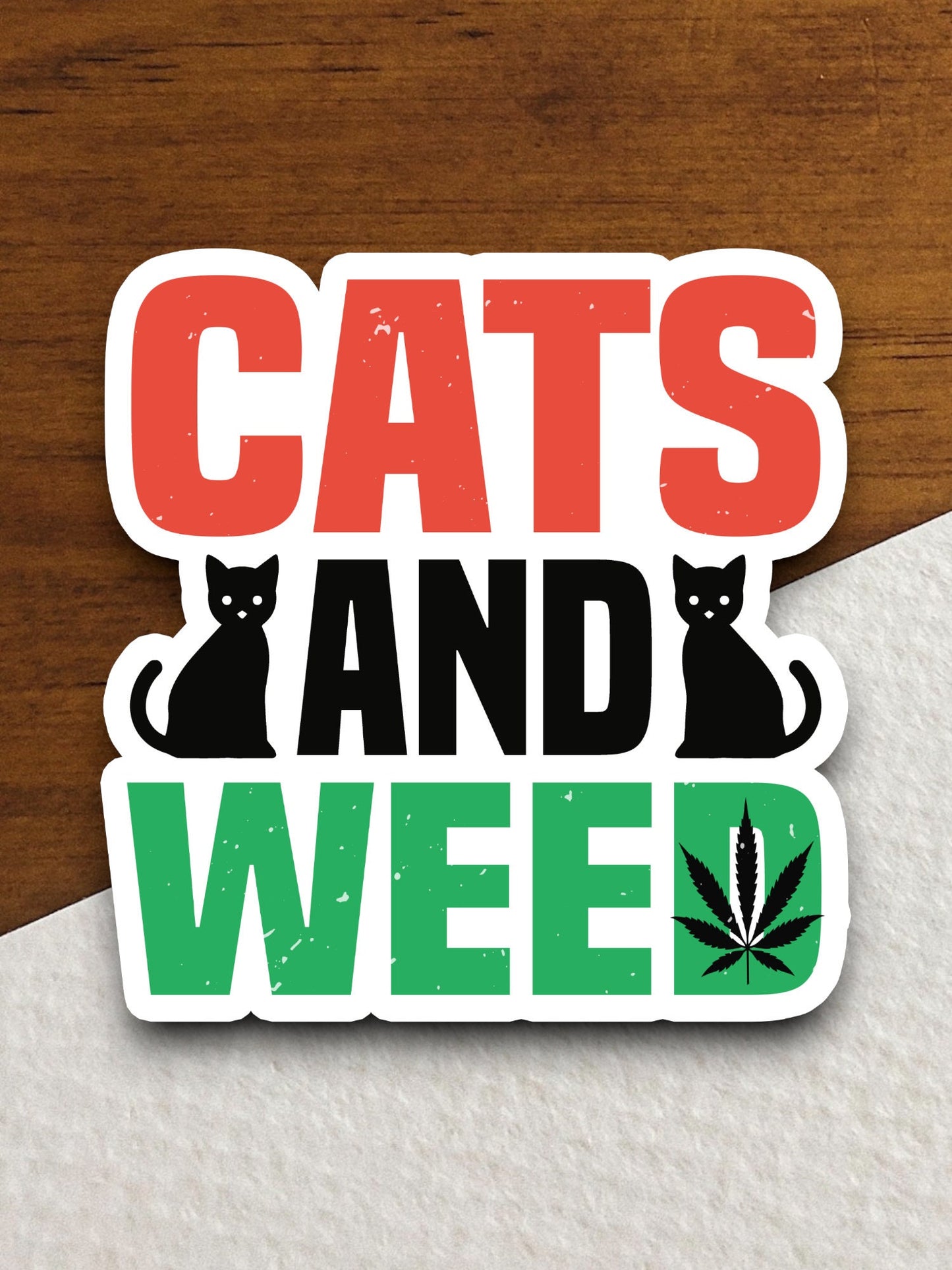 Cats and Weed sticker, Cat Stickers, cute stickers, Tumbler Stickers, animal Sticker, Cannabis sticker, Marijuana sticker,, Pet Sticker