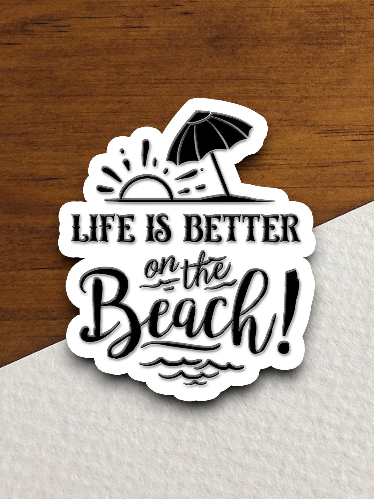 Lifes A Beach Sticker, vacation sticker, travel sticker, room decor, water bottle sticker, laptop sticker