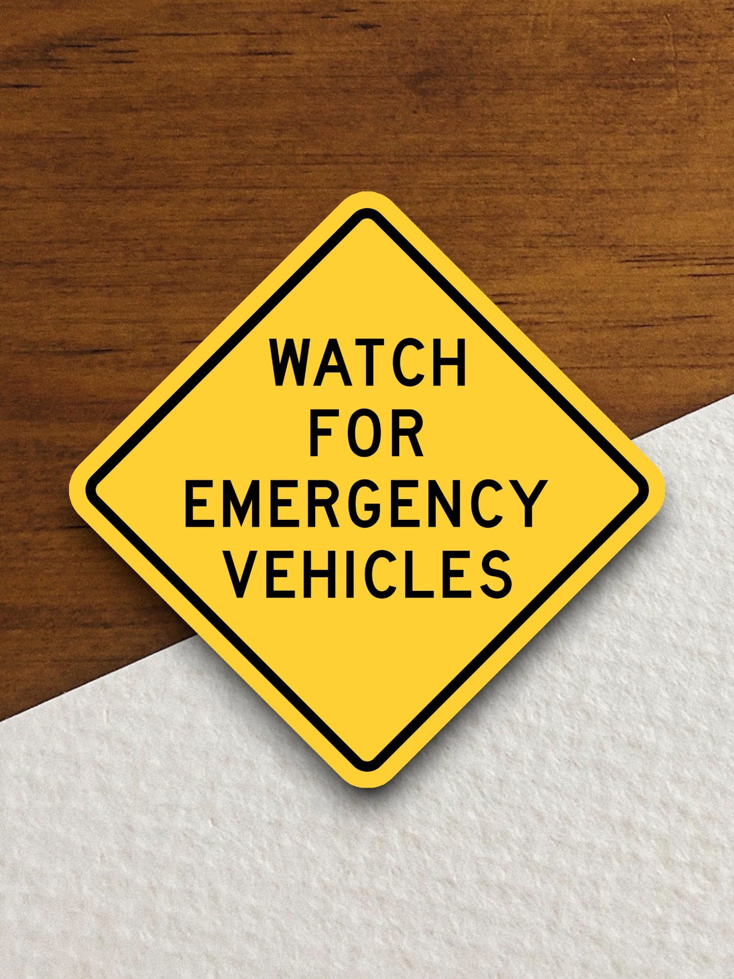 Watch for Emergency Vehicles  road sign stickers, Room Decor, Traffic Sticker, Road Sign Decoration, Road Work Signs, Building Signs