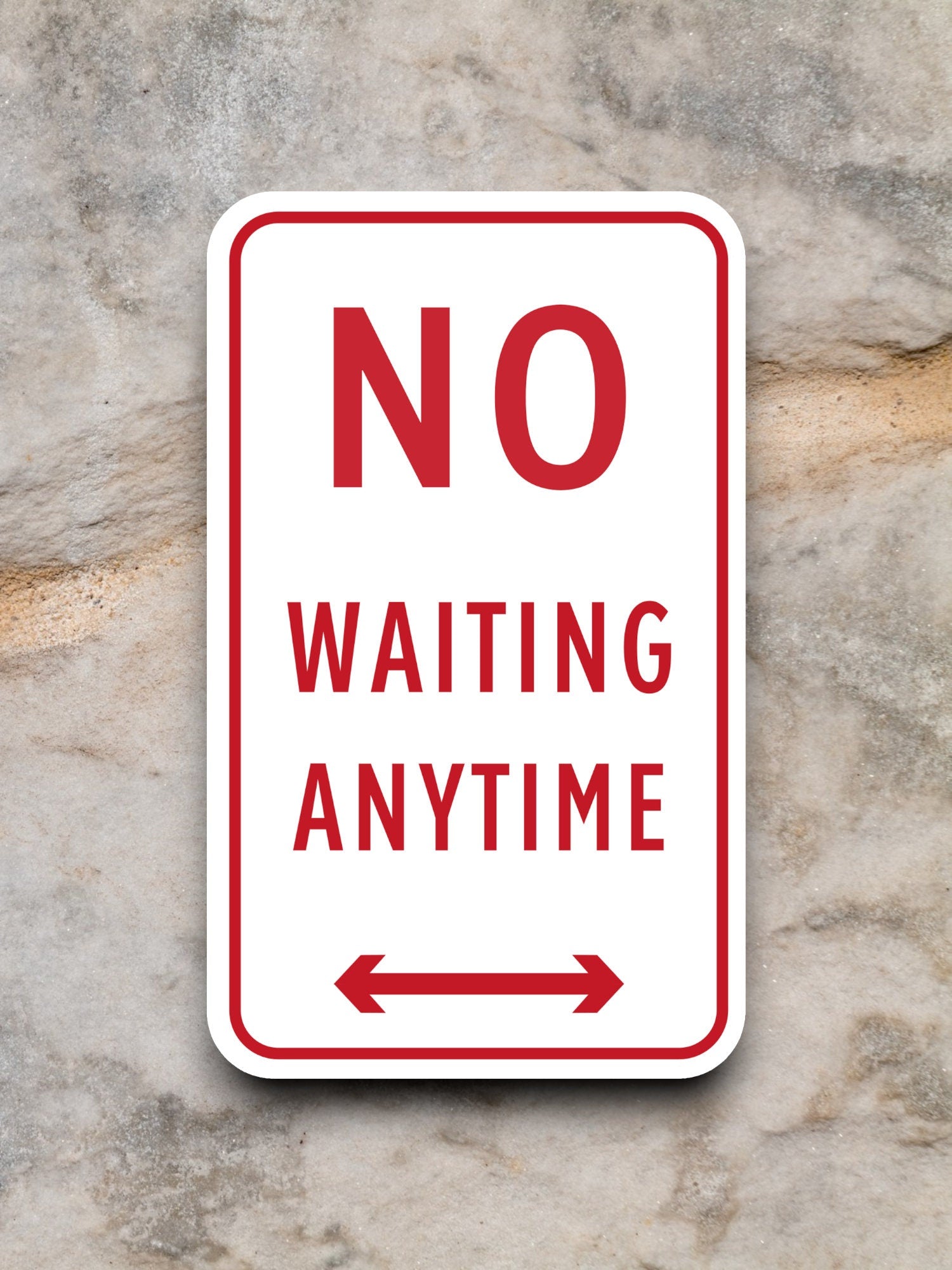 No Waiting Anytime  road sign stickers, Room Decor, Traffic Sticker, Road Sign Decoration, Road Work Signs, Building Signs, Traffic Sign