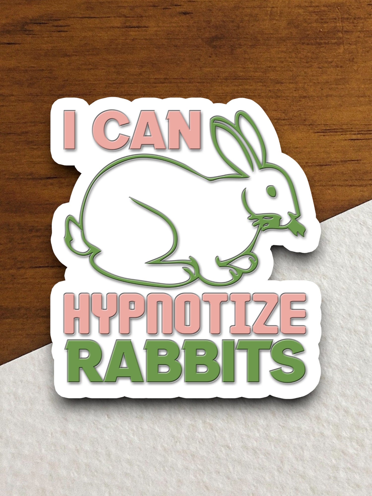 I can hypnotize rabbits rabbit sticker, Funny Animal Sticker For Laptop, Water Bottle, Hydro flask, Phone, Computer, Gift, Pet Sticker