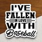 I've Fallen in Love with Baseball sticker, sport sticker, sports sticker, Running sticker, Baseball player sticker, Love sticker, Room Décor