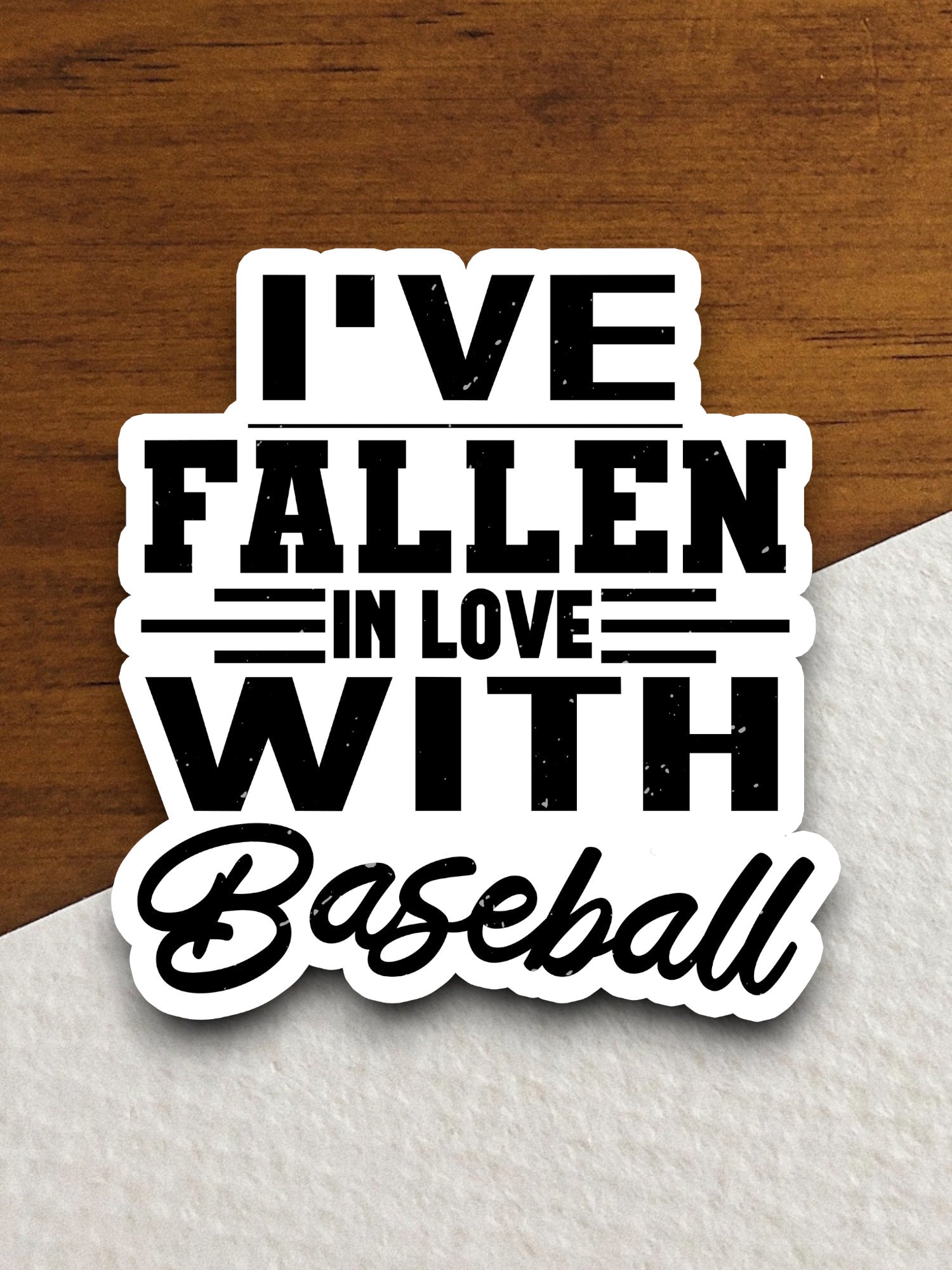 I've Fallen in Love with Baseball sticker, sport sticker, sports sticker, Running sticker, Baseball player sticker, Love sticker, Room Décor