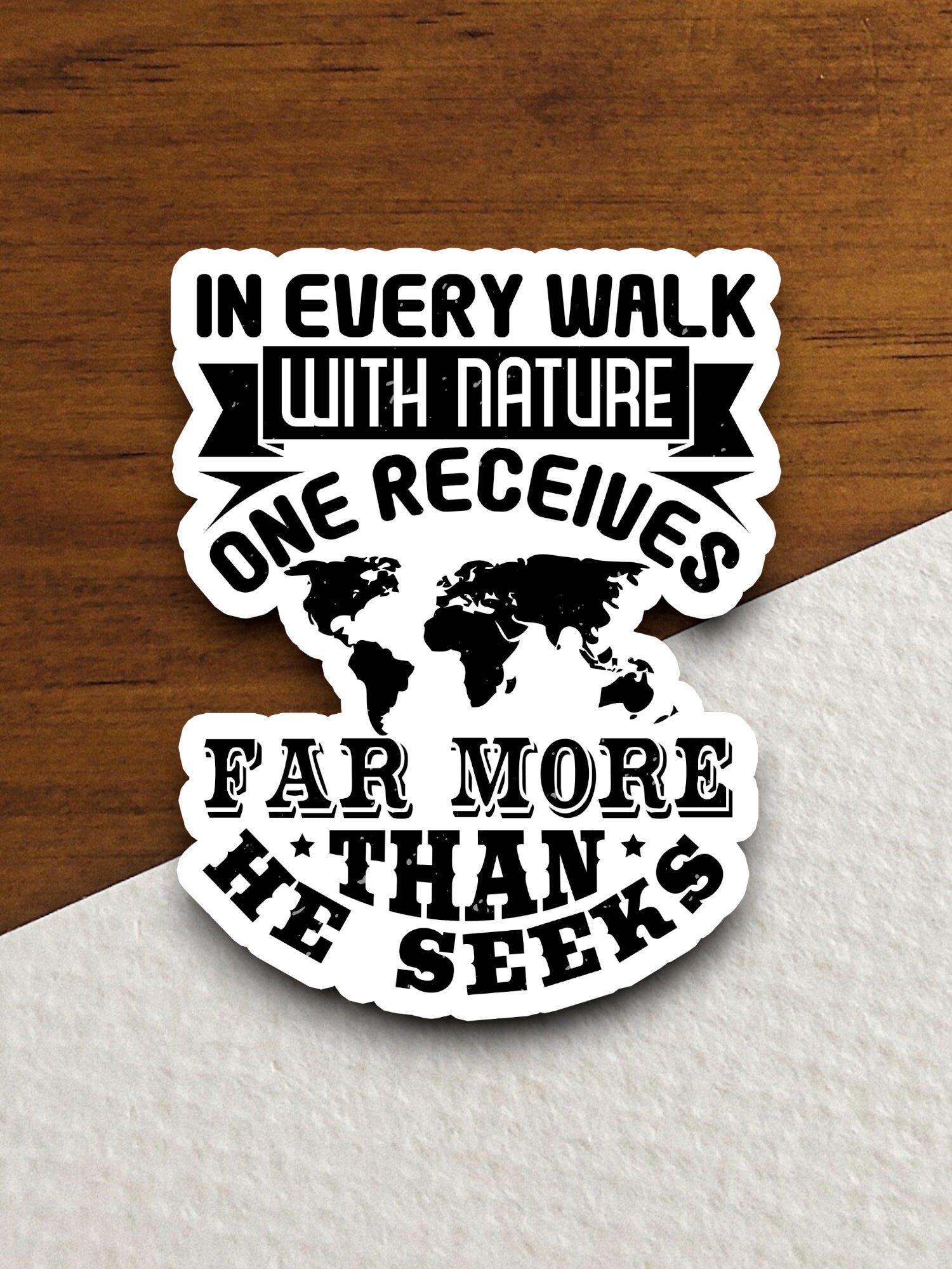 Nature Walk Sticker, vacation sticker, travel sticker, room decor, water bottle sticker, laptop sticker