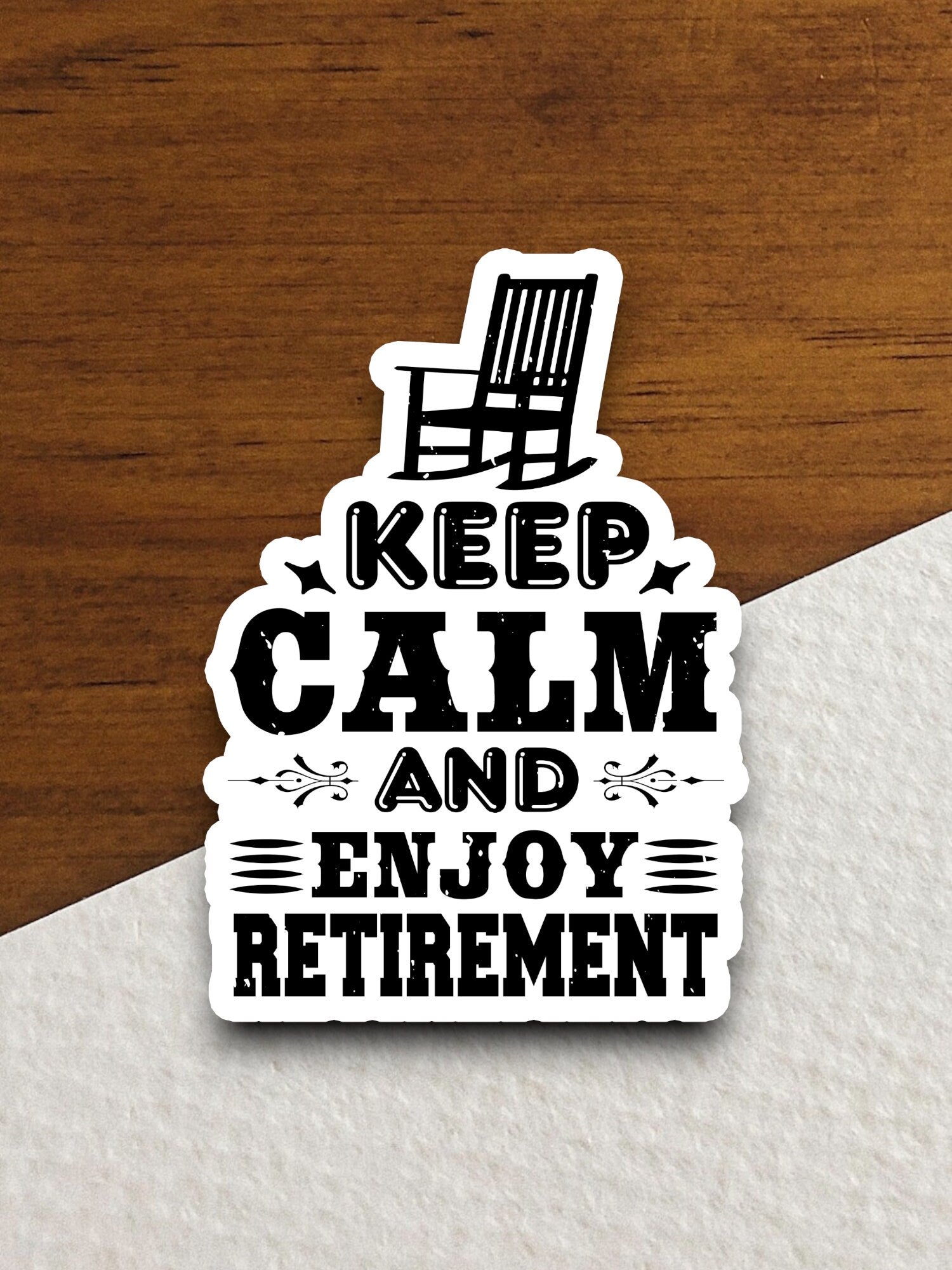 Keep Calm and Enjoy Retirement sticker, family sticker, Enjoy sticker, Calm sticker, Retired sticker, Keep Calm sticker, Room Décor