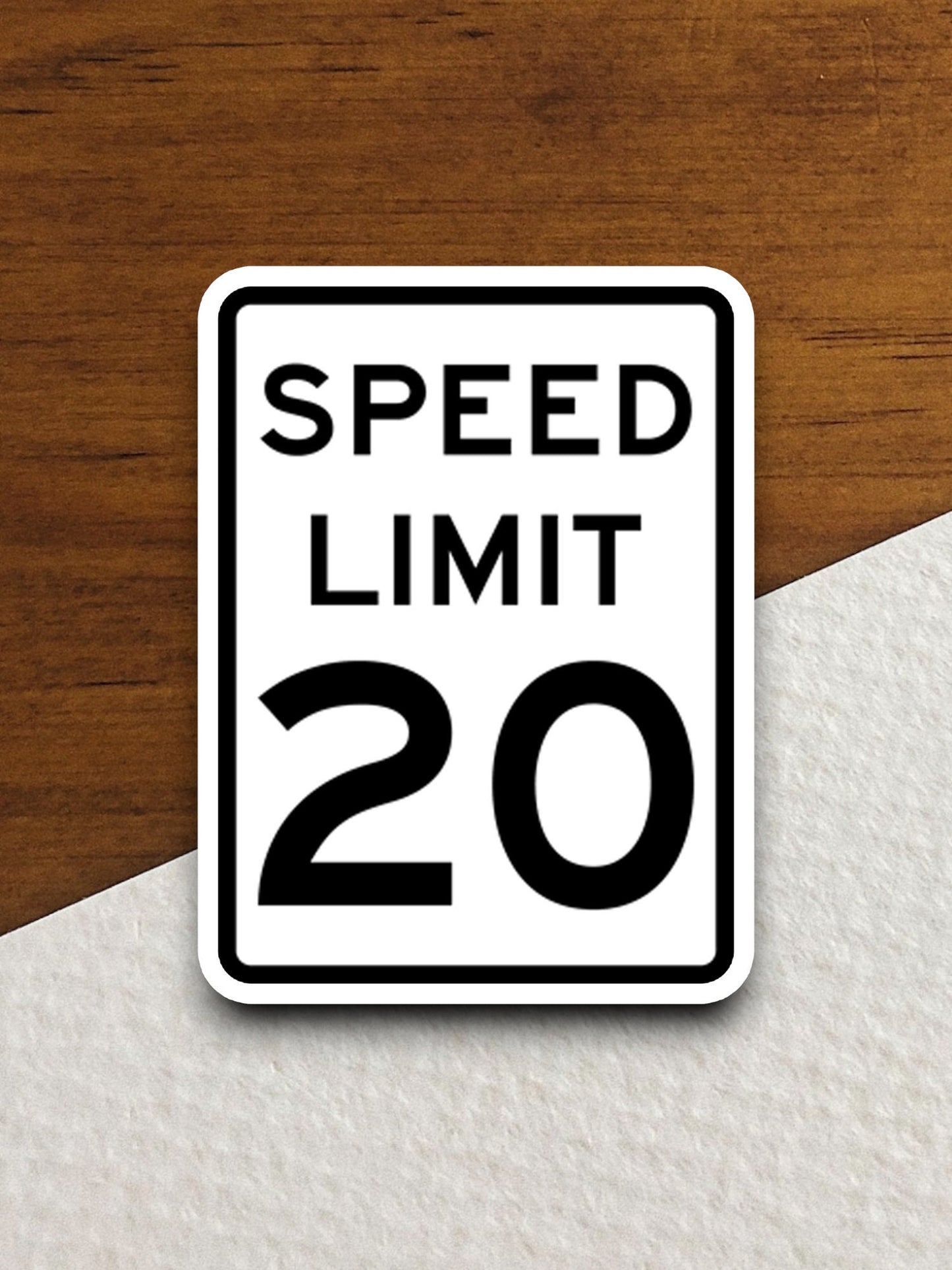 20 Miles Per Hour Speed Limit sticker, souvenir travel sticker, road sign decor, travel gift, planner sticker, laptop decal, Room Décor