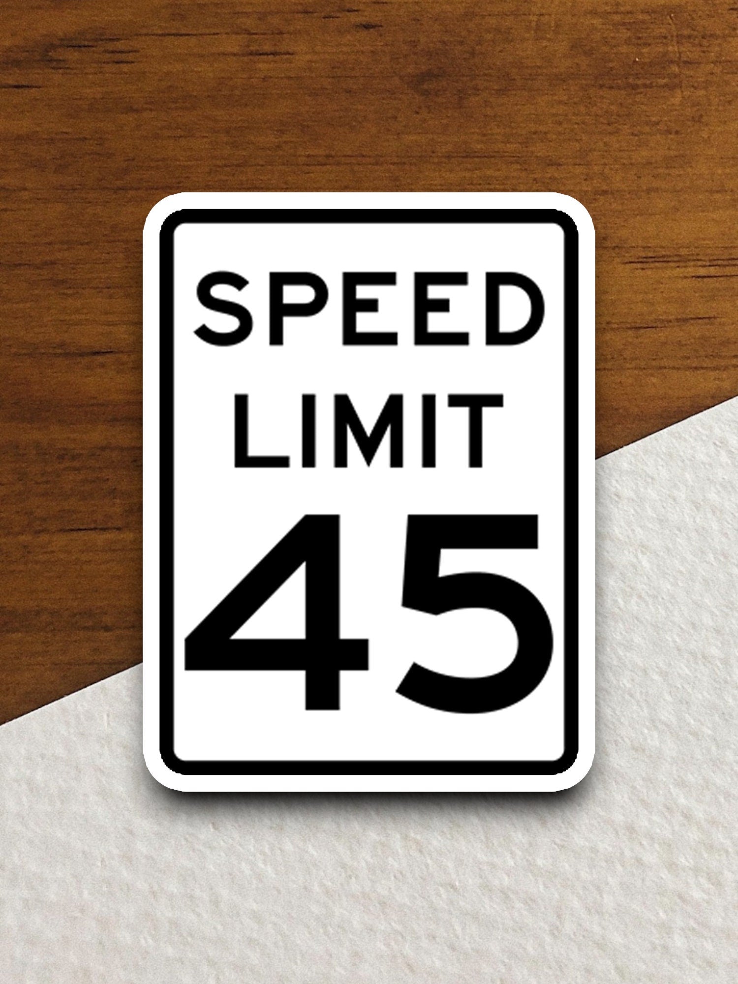 45 Miles Per Hour Speed Limit sticker, souvenir travel sticker, road sign decor, travel gift, planner sticker, laptop decal, Room Décor