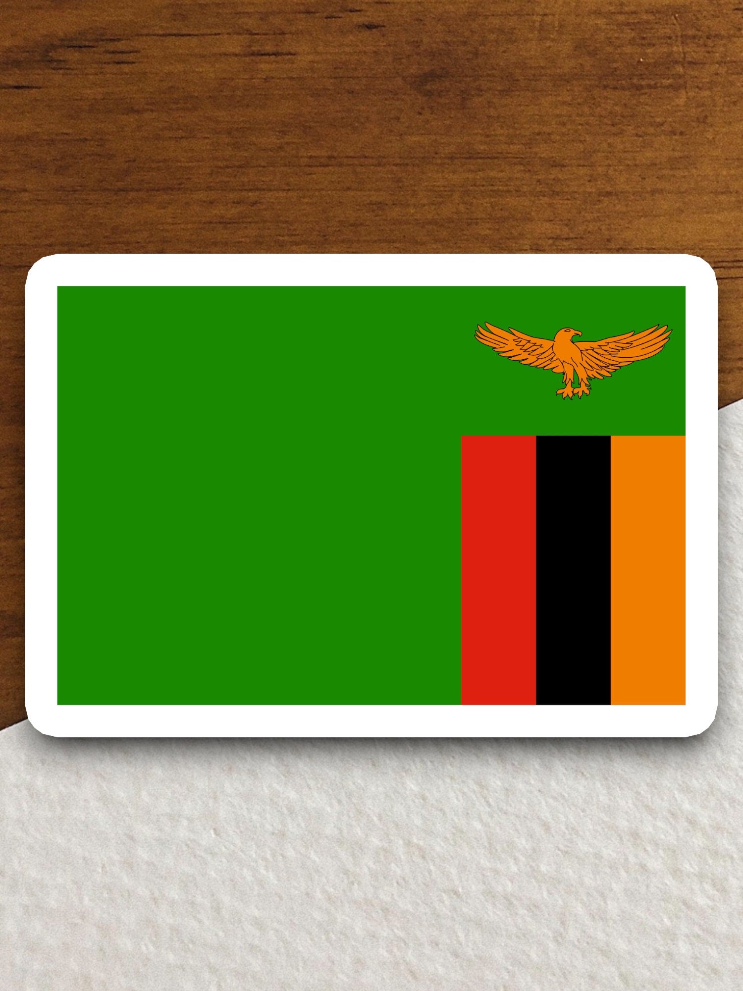 Zambia country flag sticker, international country sticker, international sticker, Zambia sticker, Room Décor