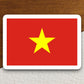 Vietnam country flag sticker, international country sticker, international sticker, Vietnam sticker, Room Décor