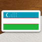 Uzbekistan country flag sticker, international country sticker, international sticker, Uzbekistan sticker, Room Décor